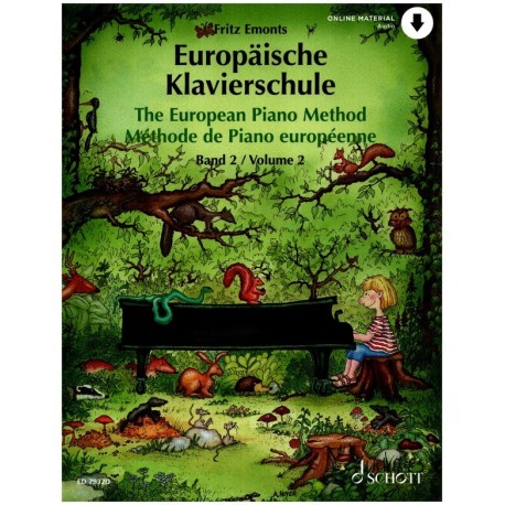 Europäische Klavierschule Band 2 - Piano - Recueil + Enregistrement(s) en ligne