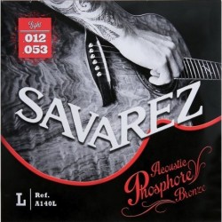 Savarez A140L - Jeu de cordes Phosphore Bronze .012-.053 pour guitare acoustique