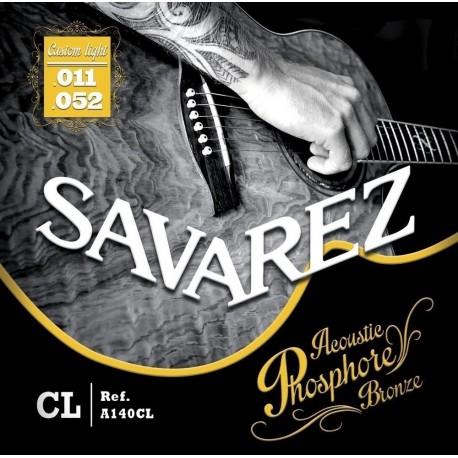 Savarez A140CL - Jeu de corde Phosphore Bronze .011-.052 pour guitare acoustique