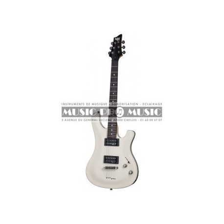 Schecter 6 - Guitare électrique blanche