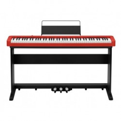 Casio CDP-S160RD - Piano numérique compact 88 touches dynamiques toucher lourd avec meuble et pédalier modèle rouge