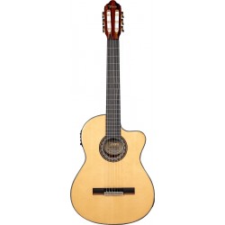 Valencia VC564CE - Guitare electro-classique 4/4 cutaway table en épicéa de Sitka brillant et un dos en noyer