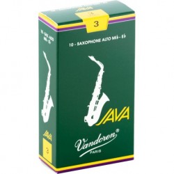 Vandoren SR263 - boite de 10 anches java vert force 3 pour saxophone alto