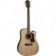 Washburn HD10SCE - Guitare électro-acoustique Dreadnought Cutaway table épicéa Sitka massif