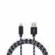 Yourban LIGHTNING-USB 1M BL - Câble USB-A vers Lightning 1m tresse nylon