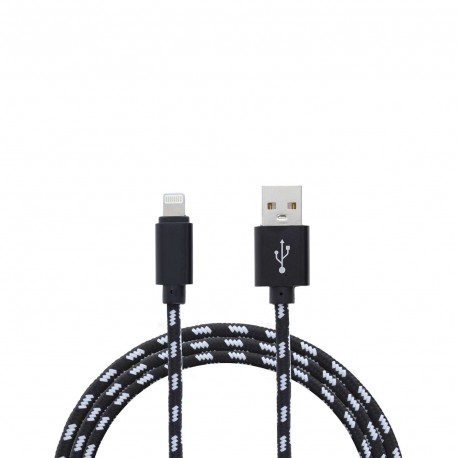 Yourban LIGHTNING-USB 1M BL - Câble USB-A vers Lightning 1m tresse nylon