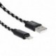 Yourban LIGHTNING-USB 3M BL - Câble USB-A vers Lightning 3m tresse nylon
