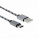 Yourban USB A-USB C 1M BL - Câble USB-A vers USB-C 1m tresse nylon