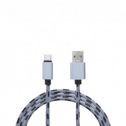 Yourban USB A-USB C 2M BL - Câble USB-A vers USB-C 2m tresse nylon