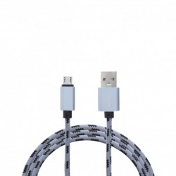 Yourban USB A-MICRO USB 1M BL - Câble USB-A vers Micro USB-B 1m tresse nylon
