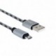 Yourban USB A-MICRO USB 1M BL - Câble USB-A vers Micro USB-B 1m tresse nylon