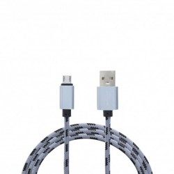 Yourban USB A-MICRO USB 2M BL - Câble USB-A vers Micro USB-B 2m tresse nylon