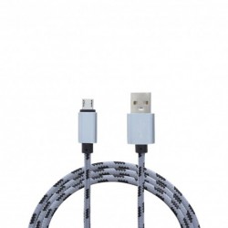 Yourban USB A-MICRO USB 3M BL - Câble USB-A vers Micro USB-B 3m tresse nylon