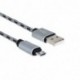 Yourban USB A-MICRO USB 3M BL - Câble USB-A vers Micro USB-B 3m tresse nylon