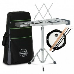 Mapex MPK32PC - Kit glockenspiel 32 notes avec pad entrainement, baguettes, mailloches et housse avec roues