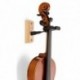 Hercules DSP57WB - Support mural de face pour violon avec système AGS AutoSwivel embase bois naturel