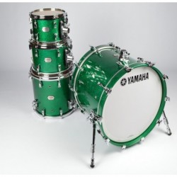 Yamaha AMJAZZJGS - Batterie acoustique Jazz Absolute Maple Hybrid 18" 10" 12" 14" Jade Green Sparkle