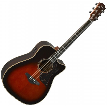 Yamaha A3R ARE TBS - Guitare electro-acoustique dreadnough Epicea et palissandre massif ARE avec softcase