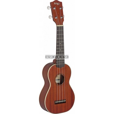 Stagg US70-S - Ukulélé soprano acajou massif + housse