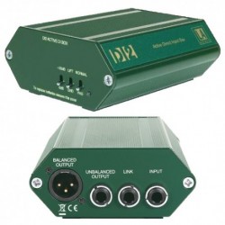 Boite de direct active mono type LA Audio DI-2 ou SCV Audio (+48v ou pile 9v nécessaire)