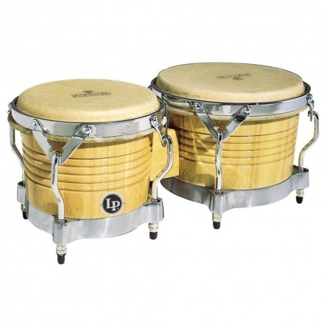 Latin Percussion M201-AWC - Paire de bongos Matador bois Naturel 7 1/4 et 8 5/8"