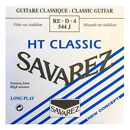 Savarez 544J - Corde HT Classic Ré 4e Bleu Filée Métal Argenté pour guitare classique
