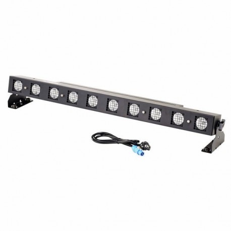 Showtec SUNSTRIP MKII - Barre de 10 lampes 75w type blinder 10 canaux DMX / Manuel / 16 Prog internes + cable d'alimentation