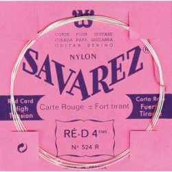 Savarez 524R - Corde Ré Carte Rouge Fort Tirant pour guitare classique