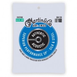 Martin MA130 - Jeu de cordes Silk & Steel Authentic 11.5 - 47.0 pour guitare folk