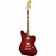 Fender Select Carved Maple Top Jazzmaster HH - Guitare électrique Cayenne Burst avec étui