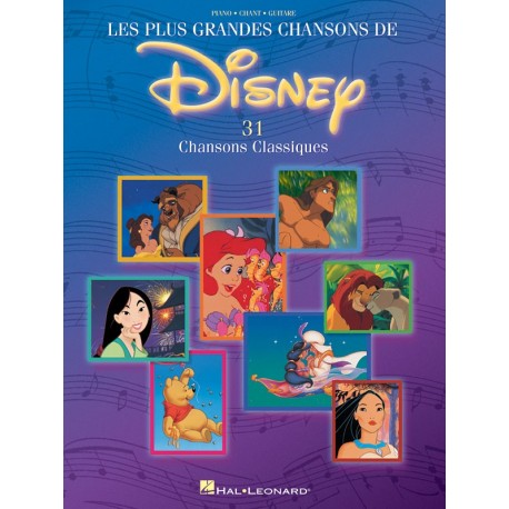 Les Plus Grandes Chansons de Disney - Piano, Voix et Guitare - Recueil