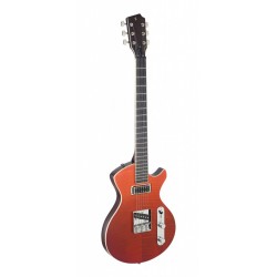 Stagg SVY CSTDLX FRED - Guitare électrique série Silveray modèle Custom Deluxe avec corps en aulne massif Rouge Flammé