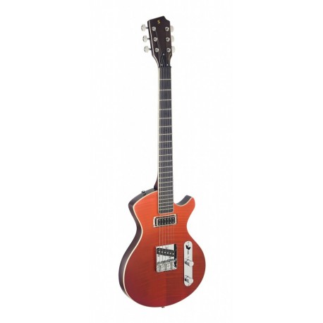 Stagg SVY CSTDLX FRED - Guitare électrique série Silveray modèle Custom Deluxe avec corps en aulne massif Rouge Flammé