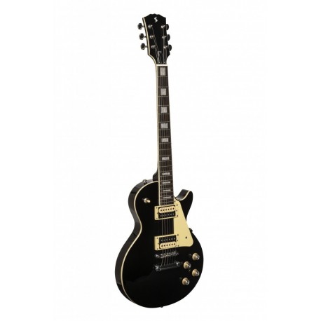 Stagg SEL-STD BLK - Guitare électrique série Standard "L" avec corps bombé en acajou massif Noir