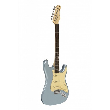 Stagg SES-30 IBM - Guitare électrique standard "S" Ice Blue Metallic