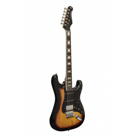 Stagg SES-60 SNB - Guitare électrique avec corps en aulne massif Sunbust