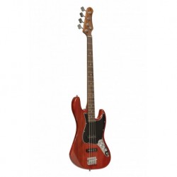 Stagg SBJ-30 STF RED - Basse électrique "J" standard Fiesta Red Transparent Brillant