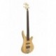 Stagg SBF-40 NAT FL - Basse électrique "Fusion" fretless corps frêne massif Naturel