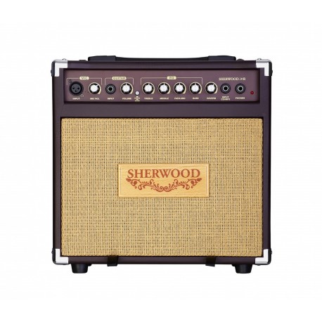 Carlsbro SHERWOOD 20 - Ampli combo 20W 1x 6,5" 2 canaux pour guitare acoustique et micro