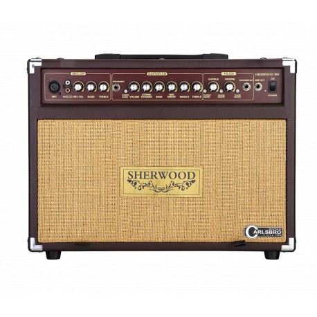 Carlsbro SHERWOOD 30 - Ampli combo 30W 2x 6,5" 2 canaux avec effets pour guitare acoustique et micro