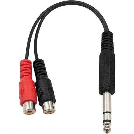 Stagg YC-0.1/1PMS2CFH - Câble adaptateur 1x jack mâle stereo/2x rca femelle - 1 pièce