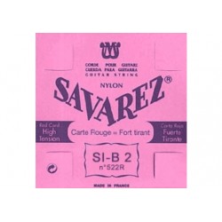 Savarez 522R - Corde Si Carte Rouge Fort Tirant pour guitare classique