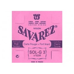 Savarez 523R - Corde Sol Carte Rouge Fort Tirant pour guitare classique