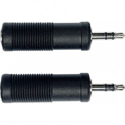 Yellow Cable AD06 - 2 Adaptateurs stereo jack 6.35 femelle vers mini jack mâle