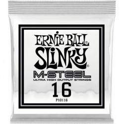 Ernie Ball 10116 - Corde .016 M-Steel pour guitare électrique (vendue à l'unité)