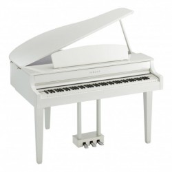 Yamaha CLP-765GPWH - Piano quart de queue numérique meuble Clavinova Blanc laqué 88 touches bois GrandTouch-S