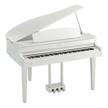 Yamaha CLP-765GPWH - Piano quart de queue numérique meuble Clavinova Blanc laqué 88 touches bois GrandTouch-S