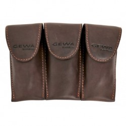 Gewa 720018 - Etui cuir marron pour 3 embouchures