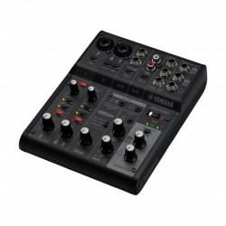 Yamaha AG06MK2B - Table de mixage noire pour streaming, podcast et gamer 2 entrées XLR USB