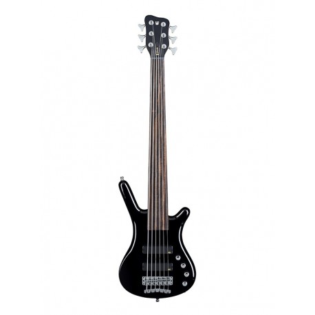 Warwick CORVETTE6FL-23 - Basse electrique active RockBass Corvette Basic 6 cordes Fretless Solid Black High Polish